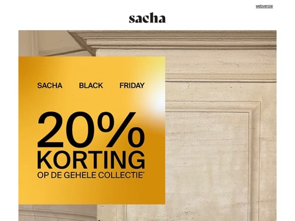 Nu 20% Black Friday korting