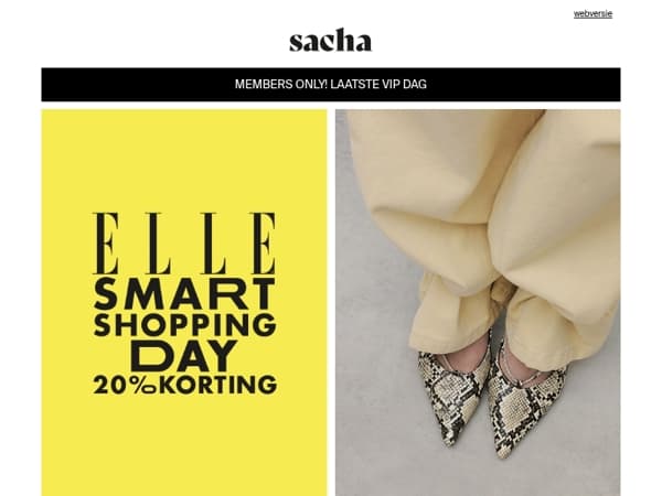 20% korting nog 1 DAG geldig