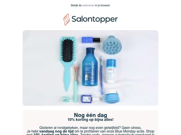 Nog één dag om in te slaan 💙