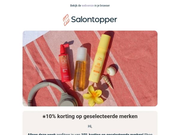 Speciaal voor jou ✨ 10% korting op geselecteerde merken!