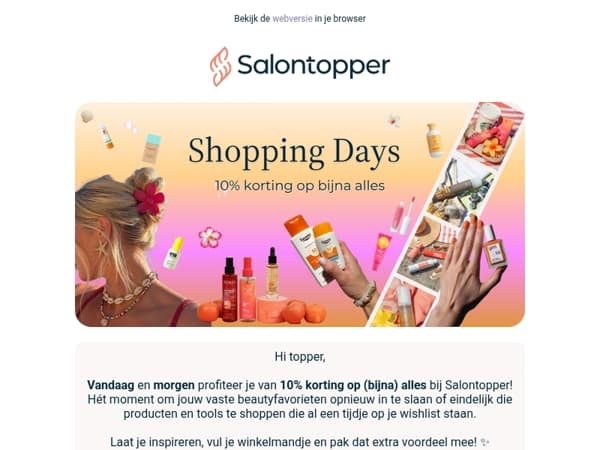De Shopping Days zijn gestart! 🛍️ Dit wil je niet missen...