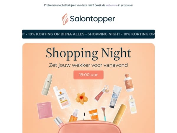 Vanavond om 19:00 uur 10% korting op bijna alles!