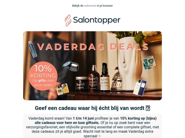 VADERDAG DEALS 🎁 10% korting op cadeaus voor jouw vader