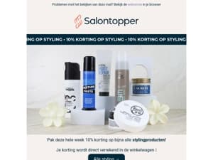 10% korting op STYLING 🧴 Jullie favoriete kortingsactie is terug!