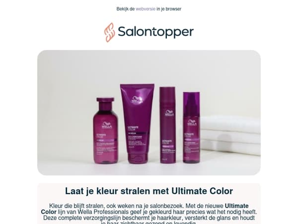 ✨ NIEUW bij Salontopper: Ultimate Color van Wella Professionals