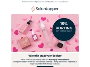 15% korting op cadeaus 💘 Valentijn staat voor de deur!