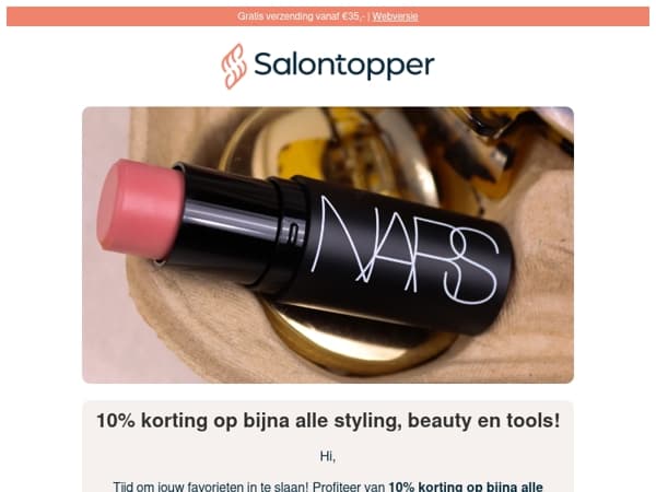 Speciaal voor jou ✨ 10% korting op styling, beauty & tools