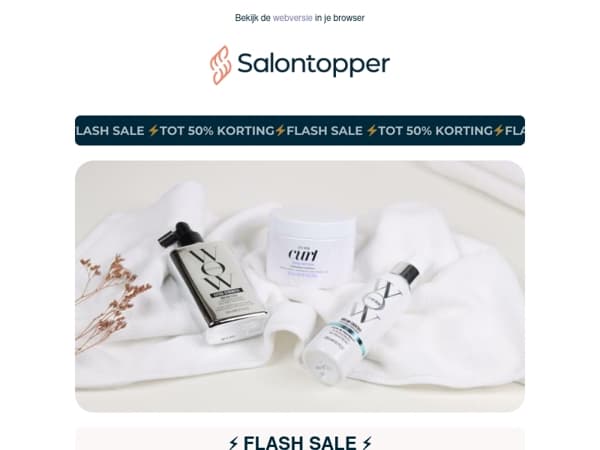 ⚡️ Vandaag start de FLASH SALE: tot 50% korting