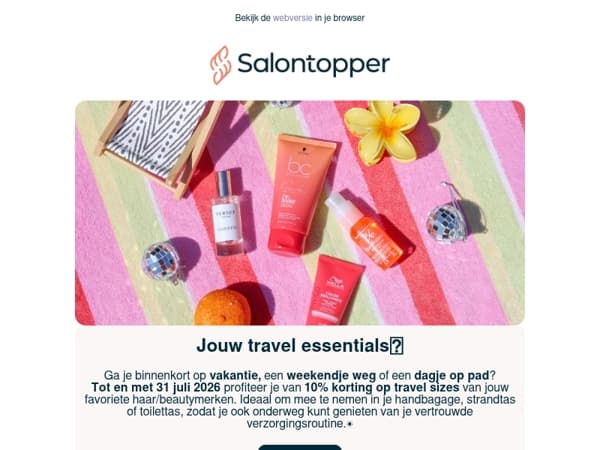 ⚡️10% korting op Travelsizes
