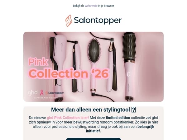 💓Nieuw ! De Pink collectie van ghd bij Salontopper