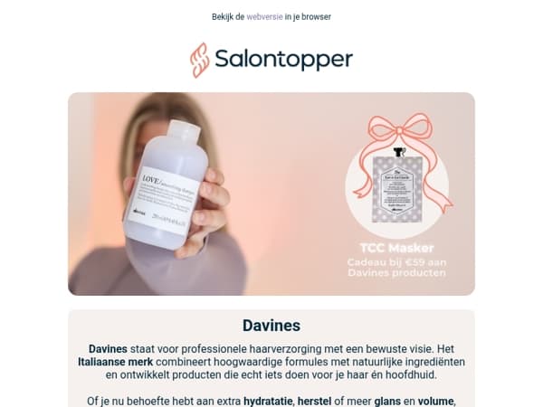 Davines✨ Luxe verzorging, styling en GIFT uit Italië
