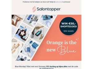 Beat Blue Monday 🧡 10% korting op bijna ALLES en kans op € 50,- shoptegoed 🎫