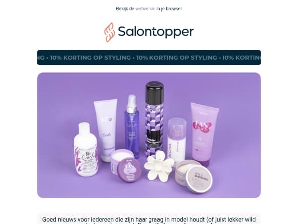 🛒 Snel zijn = scoren: onze STYLING deals is live!