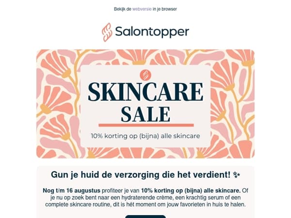 ✨ 10% korting op (bijna) alle skincare
