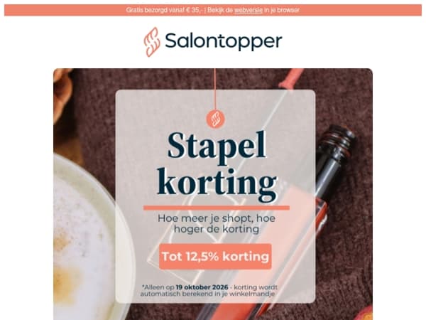 DAGDEAL: Tot wel 12,5% korting op je hele bestelling! ⚡️
