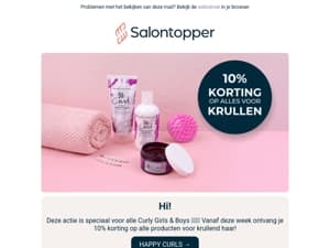 Deze actie is voor alle Curly Girls & Boys 🧴 Korting op alles voor krullend haar