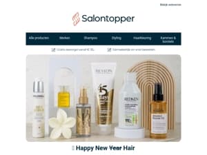 Happy New Hair ✨ Begin het jaar stralend met 10% korting op onze haarverzorging!