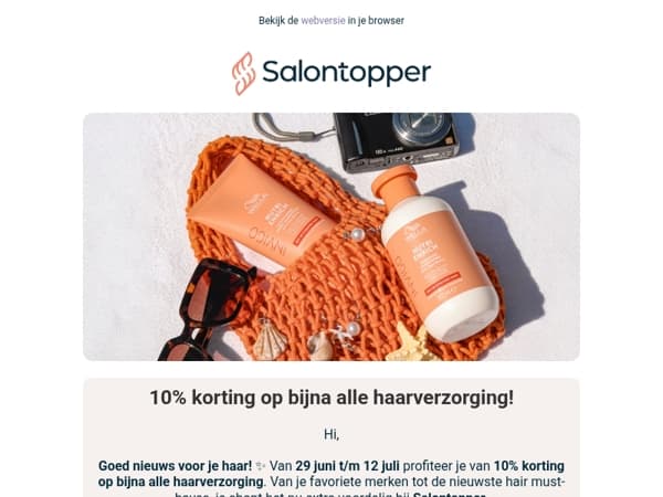 Speciaal voor jou ✨ 10% korting op bijna alle haarverzorging