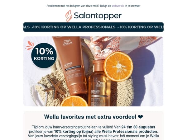 ✨ 10% korting op Wella Professionals