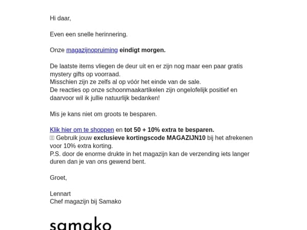 Jouw mega korting vervalt morgen! ⏳