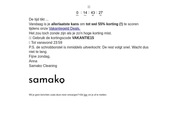 Tot vanavond 23:59. Scoor 55% korting!