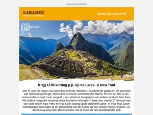 Profiteer van onze Peru Weken