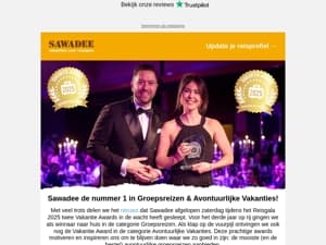 Sawadee wint 2 Vakantie Awards! 🏆🎉