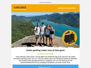 Gratis packing cubes voor je hele gezin