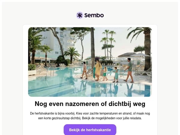Herfstvakantie: nog even eropuit