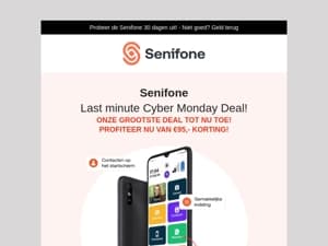 Last minute Cyber Monday korting!