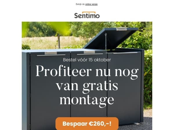 Containerombouw: nu bestellen = gratis montage ✨