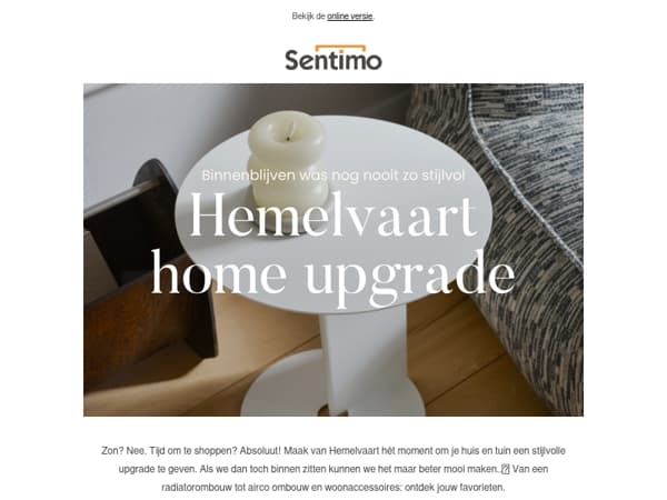 Slecht weer met Hemelvaart = hét moment voor een make-over