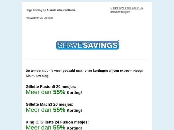 DagDeals > 55% KORTING! Gillette Fusion5, Mach3. ProGlide, Venus -50% + meer TOP AANBIEDINGEN!