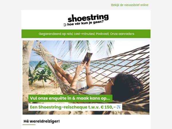 Wat zijn jouw reisplannen in 2025? Vul onze enquête in!