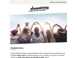 Happy Valentine's Day! Nú € 100,- korting op ALLE reizen