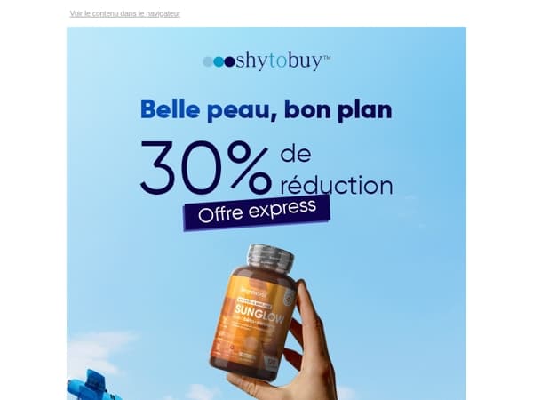 🌞 Une peau au top ? Commencez par -30% sur nos soins