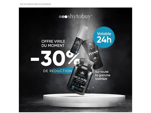 🏋️‍♂️ -30 % sur Viaman - Performance virile assurée