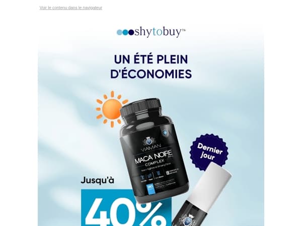 ⚠️ Votre dernière chance d’économiser jusqu’à -40%