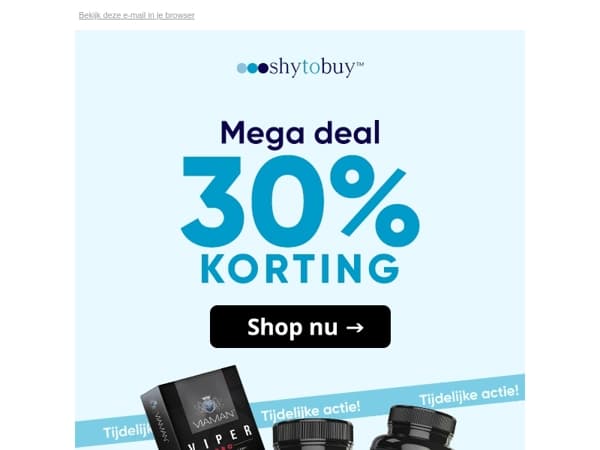 🚨 Mega deal: nu 30% korting