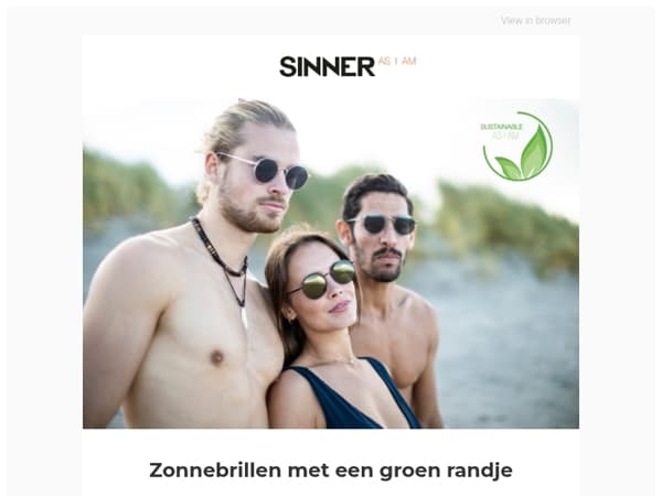 Bewust de zon in met de eco-friendly collectie van SINNER