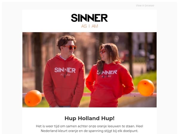 Oranjekoorts bij SINNER