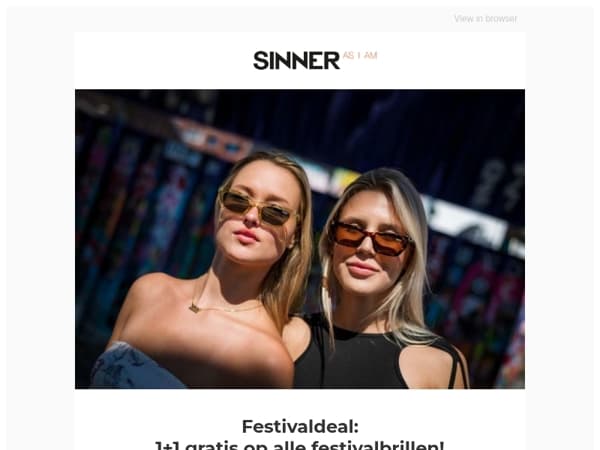 1+1 gratis op festival shades + jouw nieuwe zomerse outfit staat klaar
