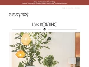 15% korting op banken
