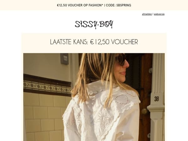 Jouw voucher verloopt vandaag