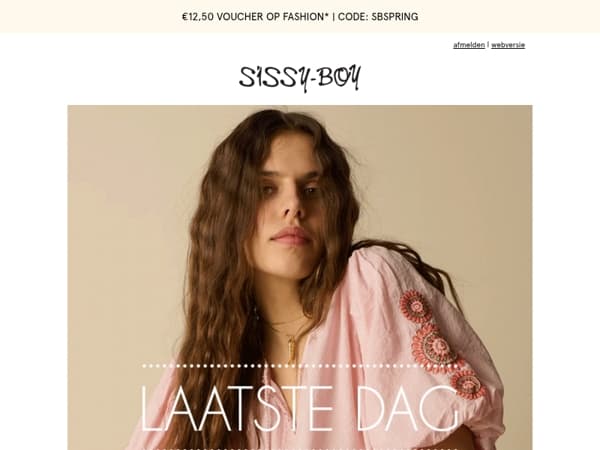 Laatste dag: €12,50 voucher