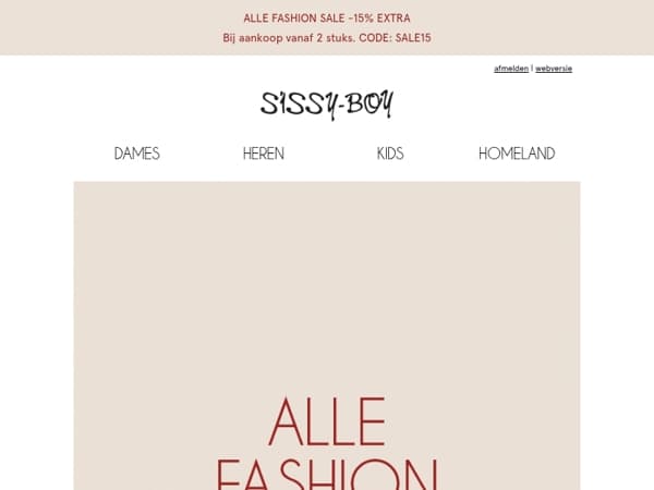 LAATSTE KANS: 15% extra korting!