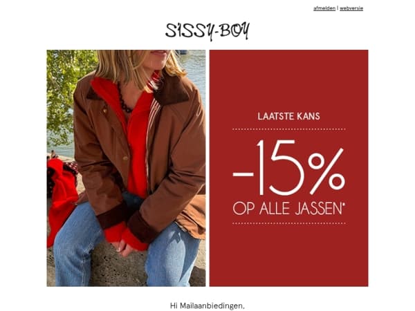 -15% op jassen! Laatste kans