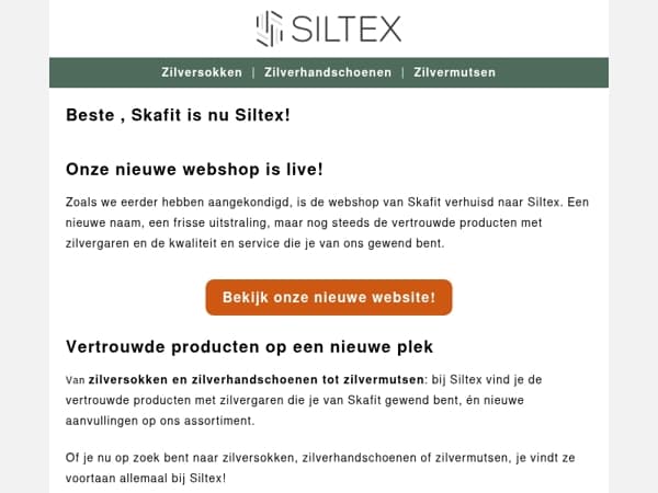🎉 Skafit is nu Siltex! Vier het met 10% korting