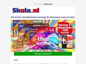Kijk slim, bespaar slimmer met de Grote Voordeelshow bij Skala!