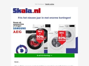 Begin het jaar fris met de KG=Korting actie bij Skala!